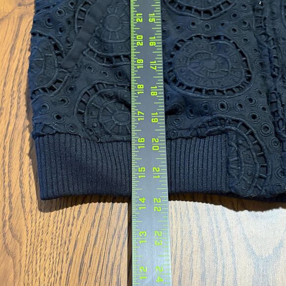 Opening Ceremony Women's XS Anglaise Broderie Lace Bomber Jacket Black - Picture 3 of 8